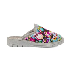 Pantofole multicolori da Donna con stampa gufi Italia Trend