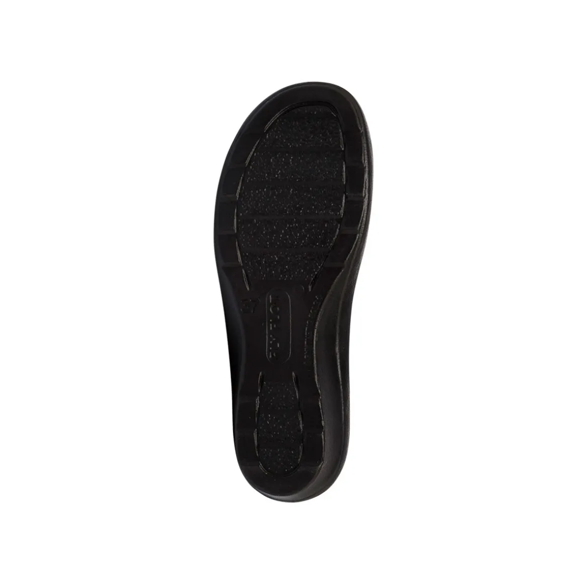 Pantofole nere da donna con sottopiede anti-shock Fly Flot