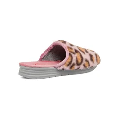 Pantofole rosa con dettaglio leopardato da Donna Tiglio