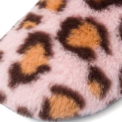 Pantofole rosa con dettaglio leopardato da Donna Tiglio