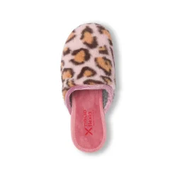 Pantofole rosa con dettaglio leopardato da Donna Tiglio