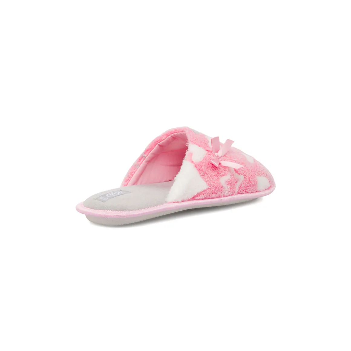 Pantofole rosa da Donna effetto pelliccia con fiocco Griff