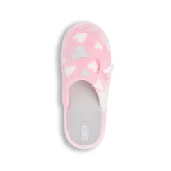 Pantofole rosa da Donna effetto pelliccia con fiocco Griff