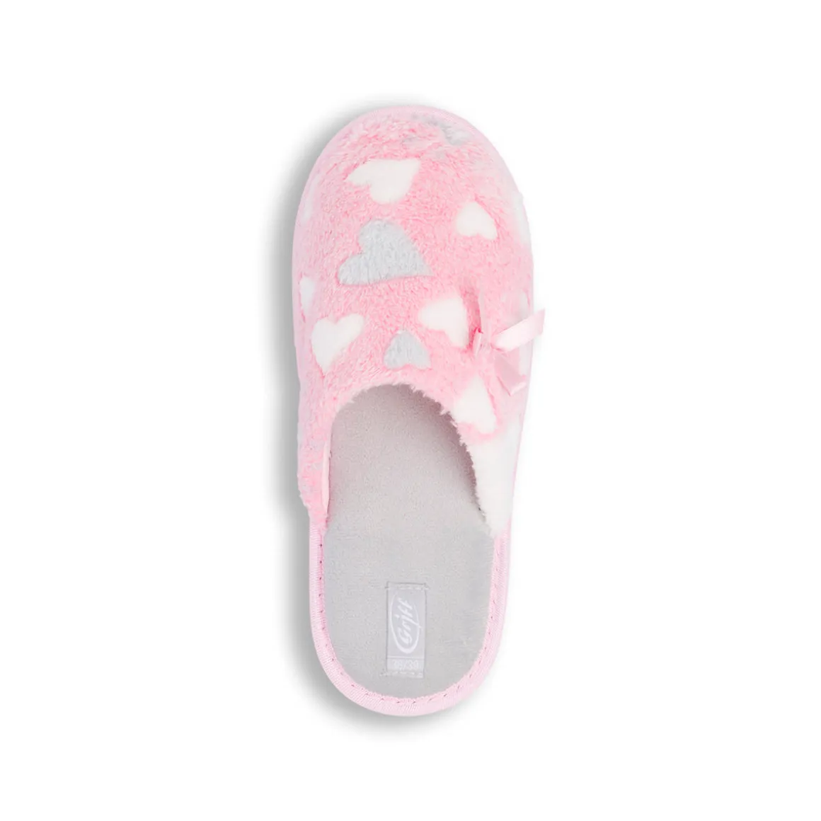 Pantofole rosa da Donna effetto pelliccia con fiocco Griff