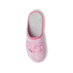 Pantofole rosa da Donna in tessuto con dettagli glitter Italia Trend