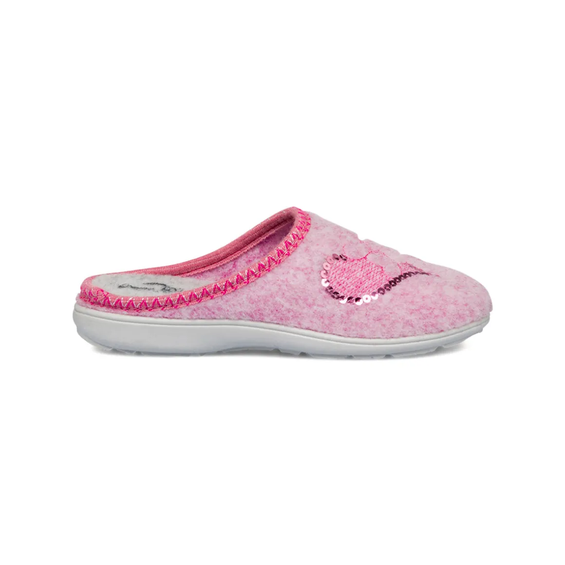 Pantofole rosa da Donna in tessuto con dettagli glitter Italia Trend