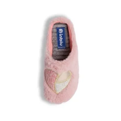 Pantofole rosa da Donna in tessuto con cuore Inblu