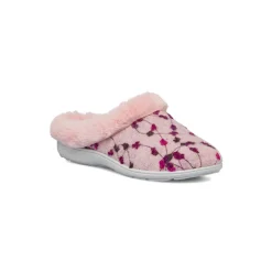Pantofole rosa da Donna in tessuto con pelo sintetico Italia Trend
