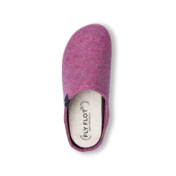 Pantofole rosa in tessuto da donna con sottopiede anti-shock Fly Flot