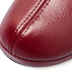 Pantofole rosso bordeaux da donna con sottopiede in pelle Stilrosa