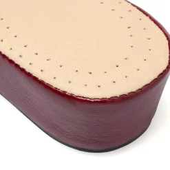Pantofole rosso bordeaux da donna con sottopiede in pelle Stilrosa