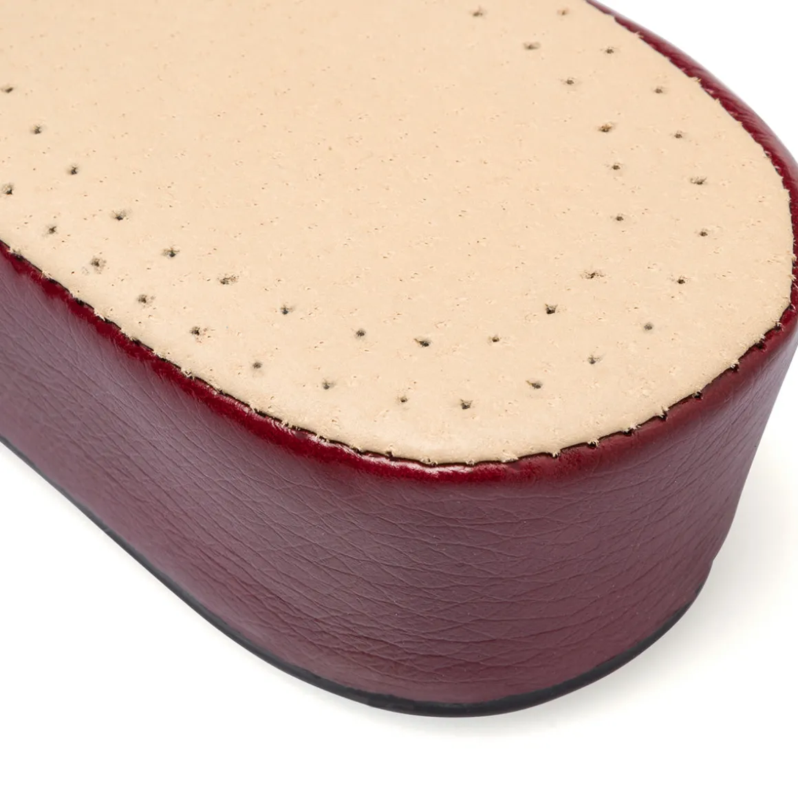 Pantofole rosso bordeaux da donna con sottopiede in pelle Stilrosa