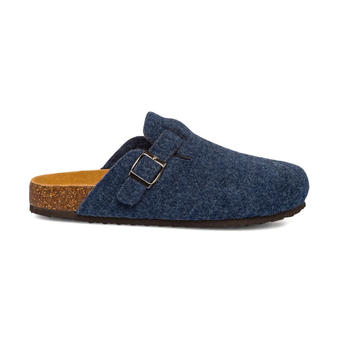 Pantofole sabot da Uomo in feltro blu De Fonseca