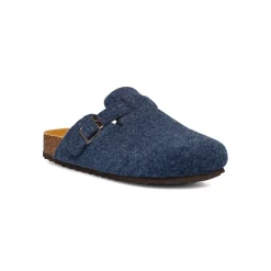 Pantofole sabot da Uomo in feltro blu De Fonseca