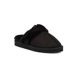Pantofole sabot imbottite nere da donna Lora Ferres