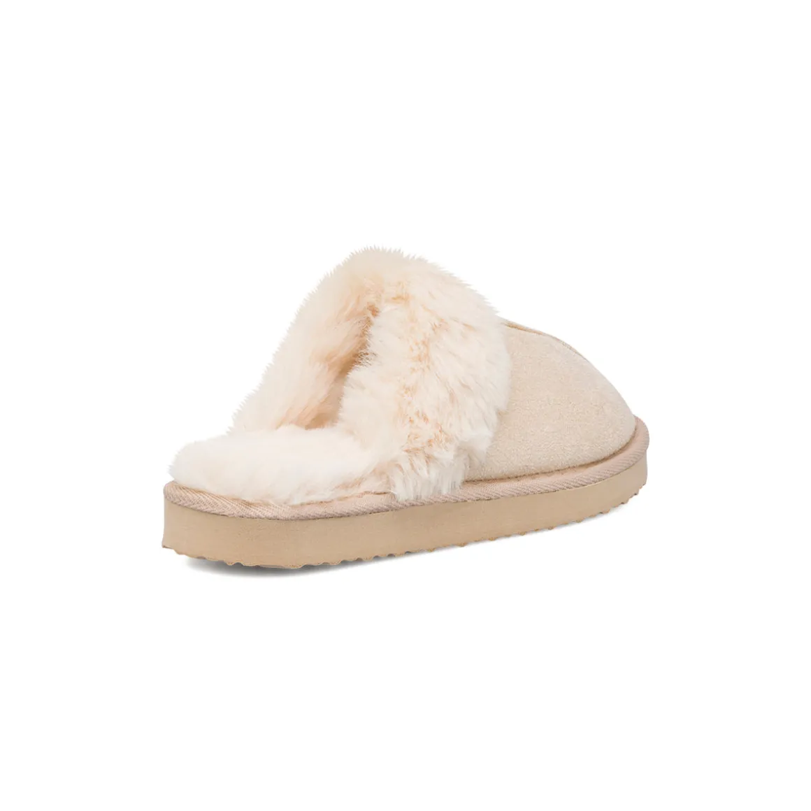 Pantofole sabot imbottite beige da donna Lora Ferres