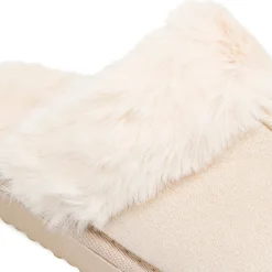 Pantofole sabot imbottite beige da donna Lora Ferres