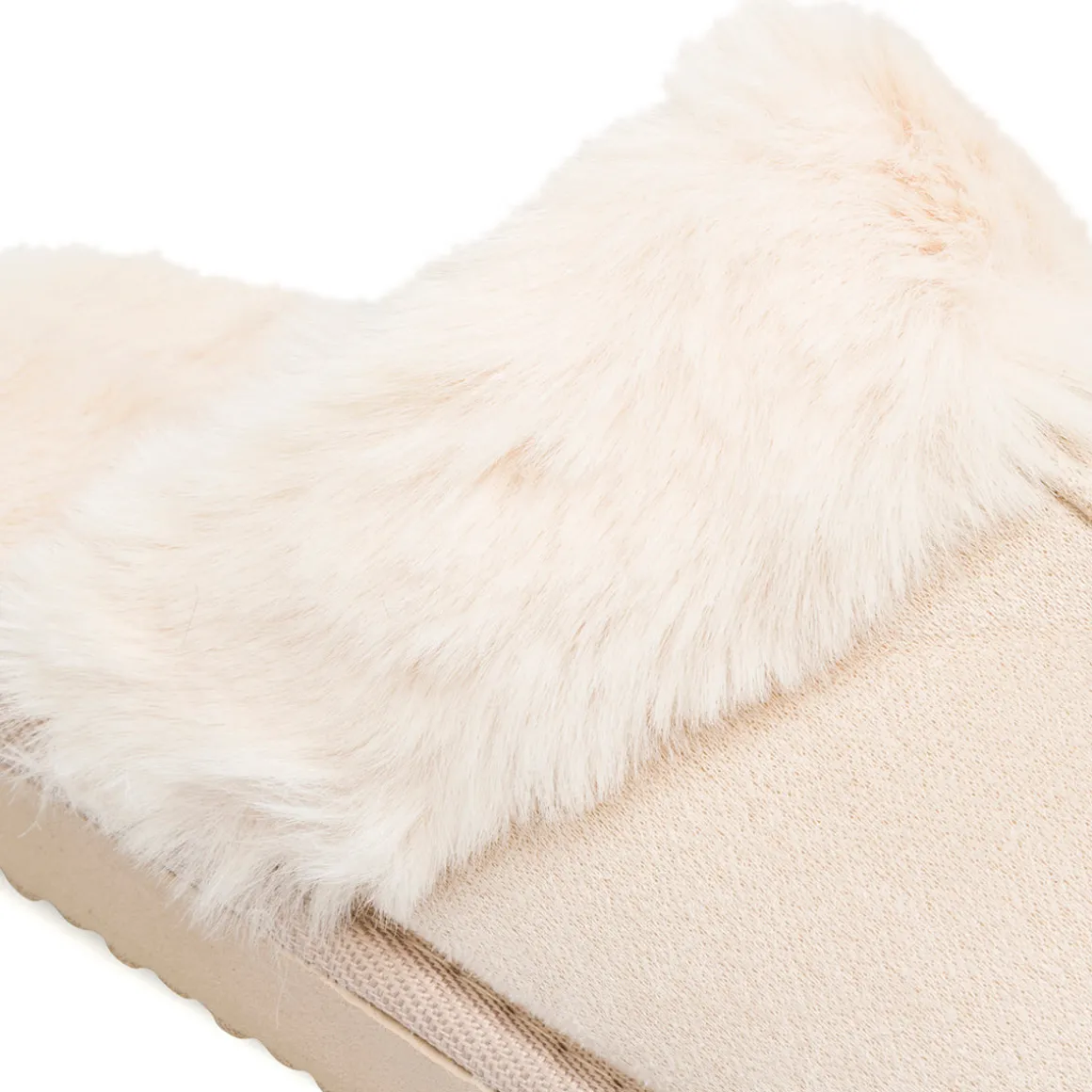 Pantofole sabot imbottite beige da donna Lora Ferres