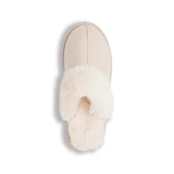 Pantofole sabot imbottite beige da donna Lora Ferres