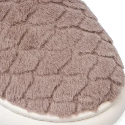 Pantofole taupe da donna in pelliccia sintetica Lora Ferres
