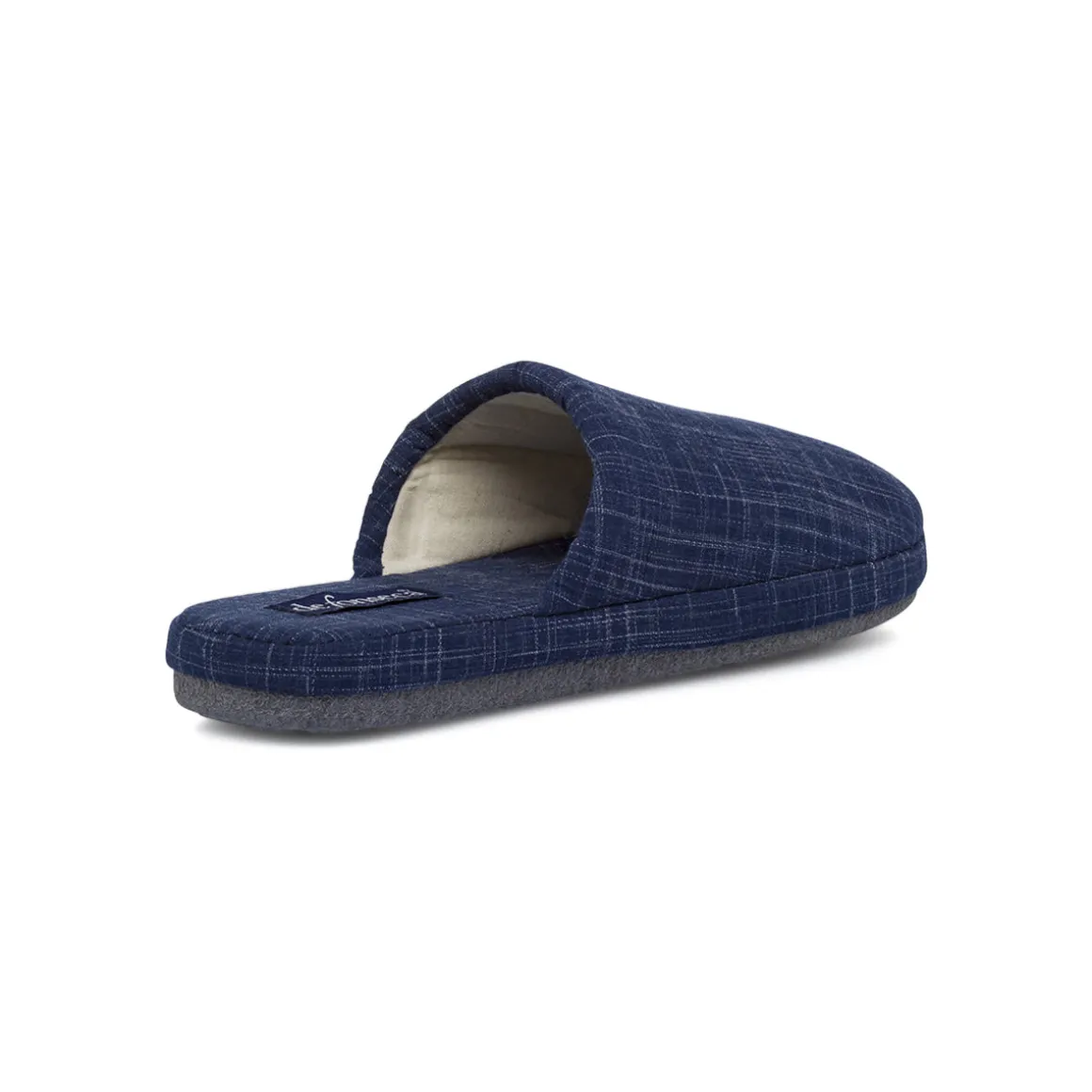 Pantofole Uomo in Tessuto Blu con Trama Melangiata De Fonseca