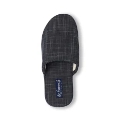 Pantofole Uomo in Tessuto Grigio con Trama Melangiata De Fonseca