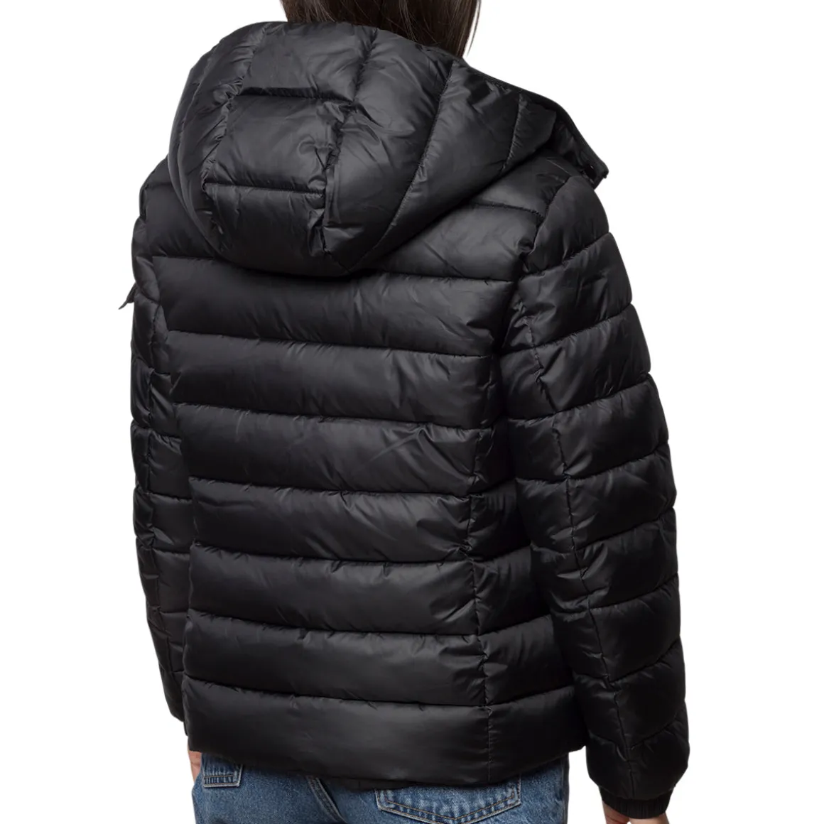Piumino nero da donna con chiusura a zip Lora Ferres