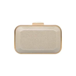 Pochette da donna oro glitter con logo Lora Ferres