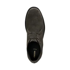 Polacchine in suede grigie da Uomo con suola traspirante Geox