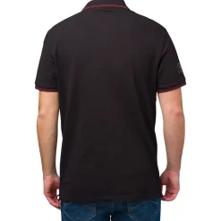 Polo nera da uomo Tonino Lamborghini con logo