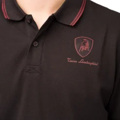 Polo nera da uomo Tonino Lamborghini con logo