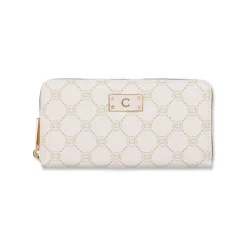 Portafoglio Bianco da Donna con chiusura con zip dorata Carrera Jeans