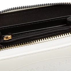 Portafoglio bianco da Donna con zip e logo Swish Jeans