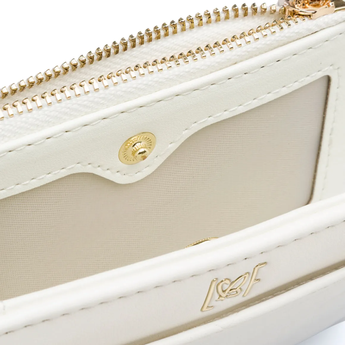 Portafoglio bianco da Donna con logo in metallo Lora Ferres