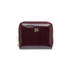 Portafoglio bordeaux con zip da Donna Lora Ferres