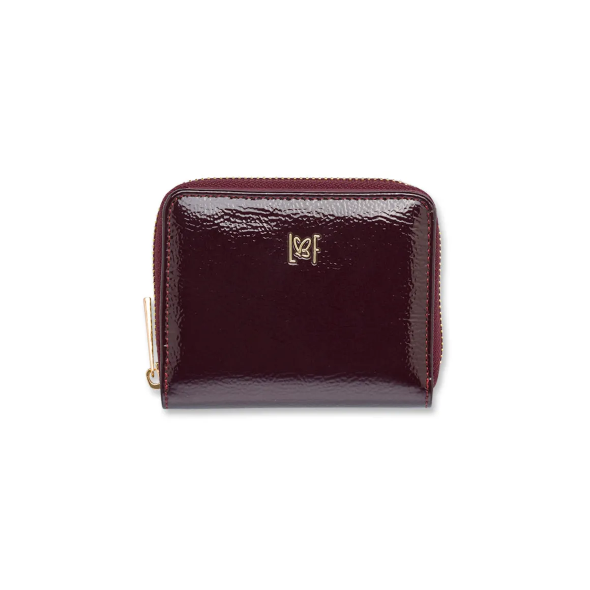 Portafoglio bordeaux con zip da Donna Lora Ferres