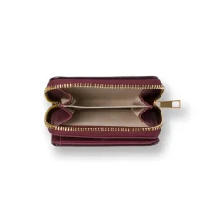 Portafoglio bordeaux con zip da Donna Lora Ferres