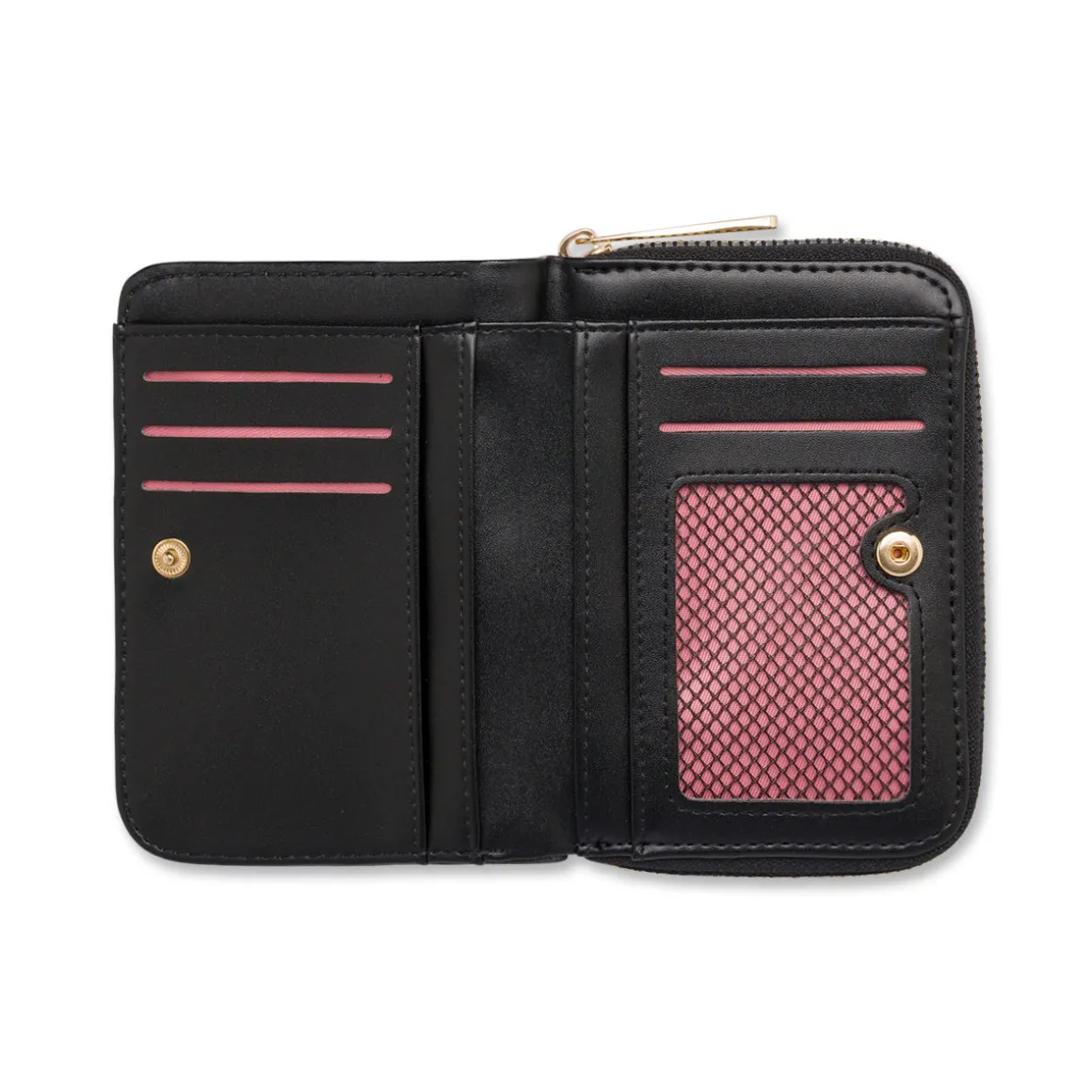 Portafoglio da donna nero con stampa monogramma Carrera Jeans