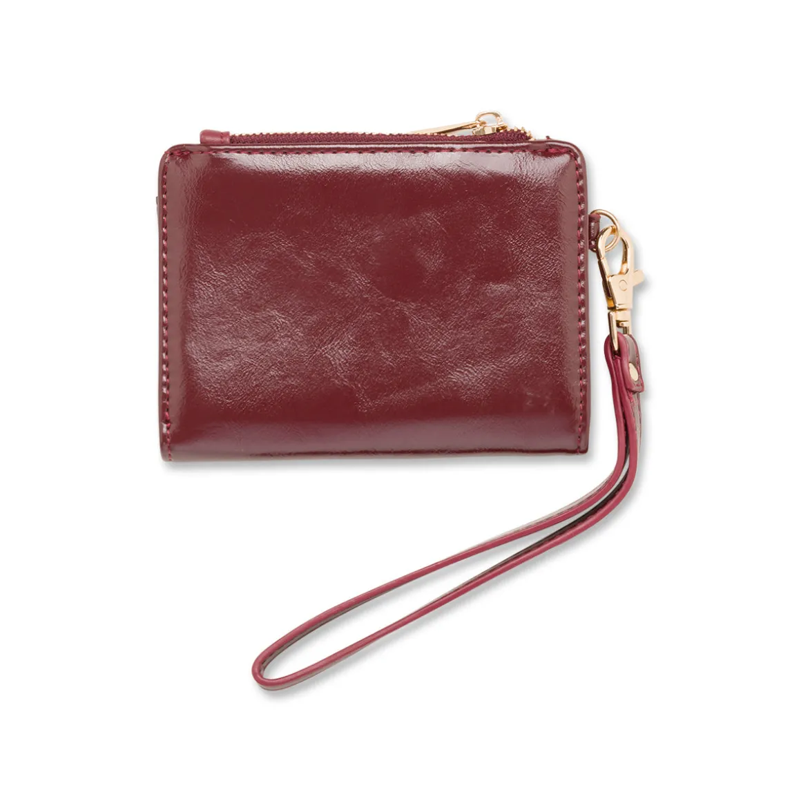 Portafoglio da donna rosso bordeaux con logo Lora Ferres
