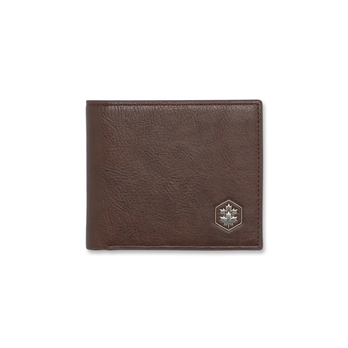 Portafoglio da uomo marrone con logo metallico Lumberjack