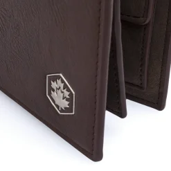 Portafoglio da uomo marrone con logo metallico Lumberjack