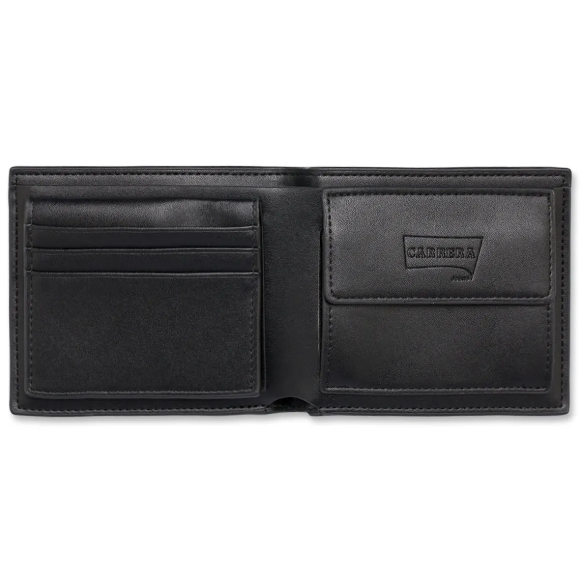 Portafoglio da uomo nero Carrera Jeans con tasche varie