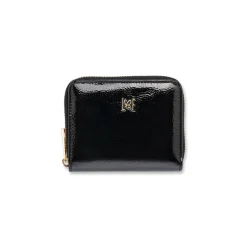 Portafoglio nero con zip da Donna Lora Ferres