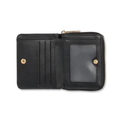 Portafoglio nero con zip da Donna Lora Ferres