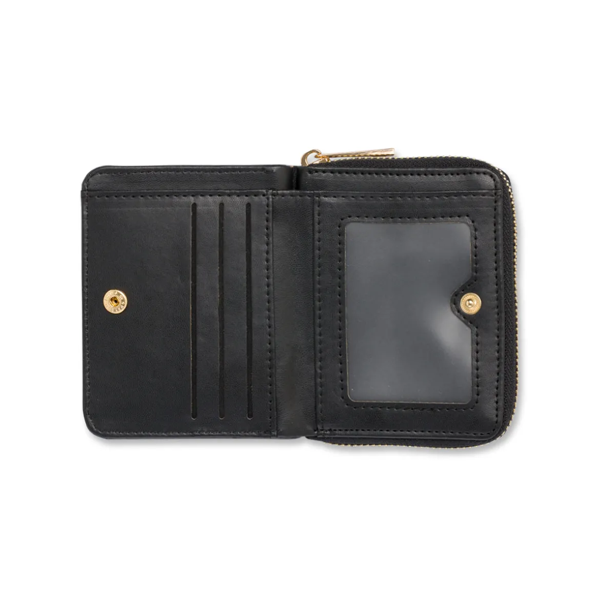 Portafoglio nero con zip da Donna Lora Ferres