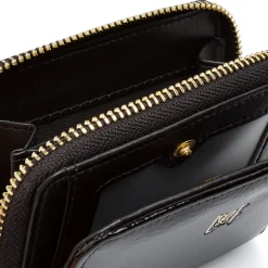 Portafoglio nero con zip da Donna Lora Ferres