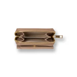 Portafoglio taupe con zip da Donna Lora Ferres