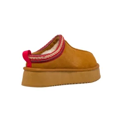 Sabot imbottite con suola platform da donna effetto scamosciato ocra Americanino