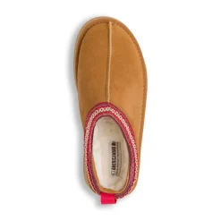 Sabot imbottite con suola platform da donna effetto scamosciato ocra Americanino