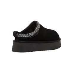Sabot imbottite da Donna con suola platform effetto scamosciato nero Americanino